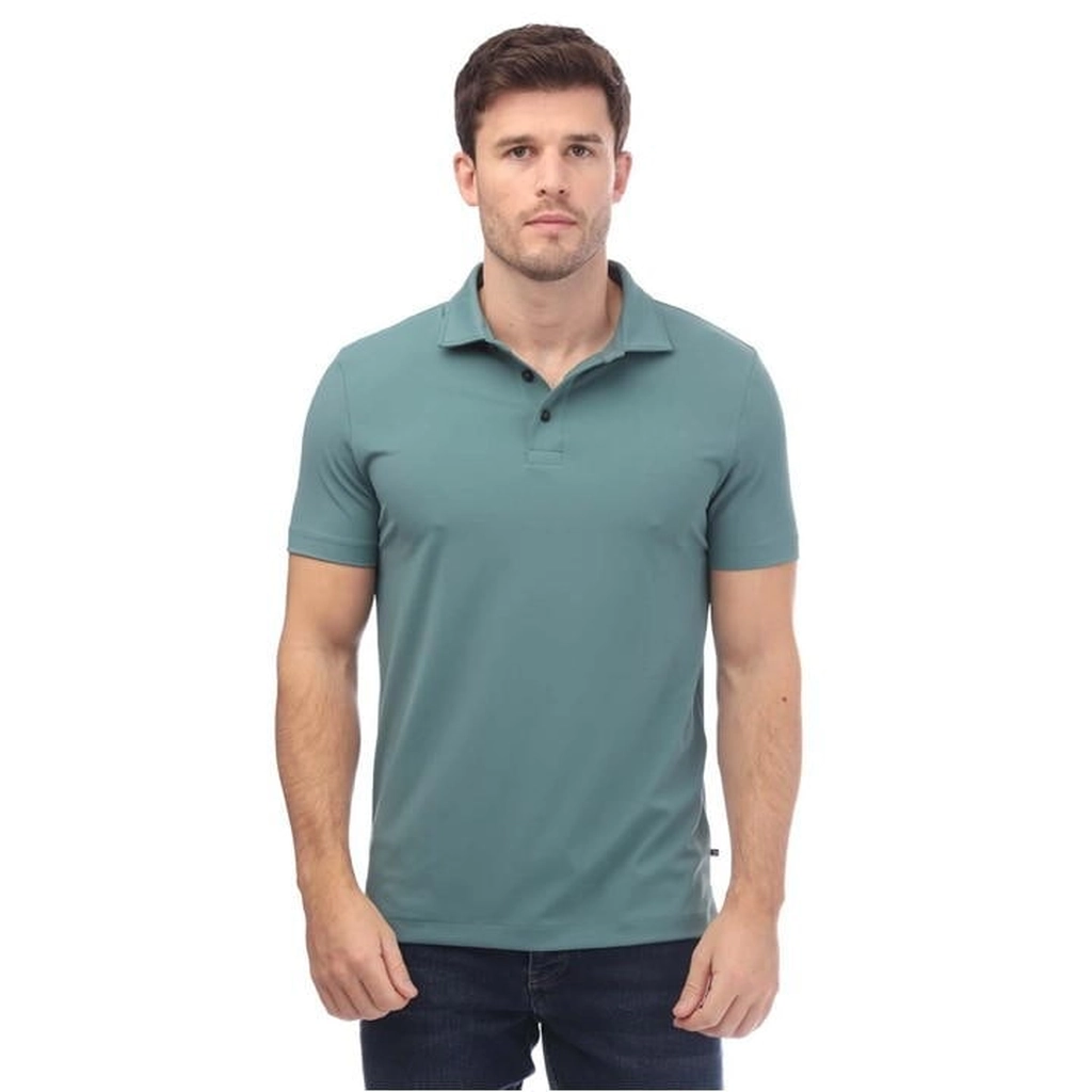 Hugo Boss Place 41 Zipped Polo Shirt - Green